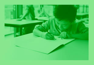 boy at desk