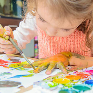 Child painting