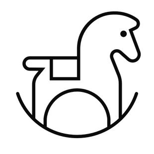 Rocking horse outline