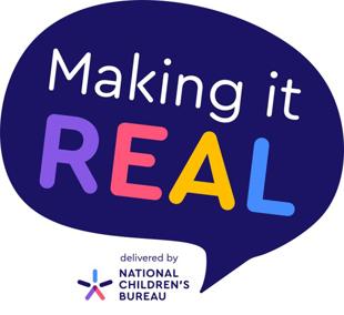 Making it REAL blue speech bubble logo