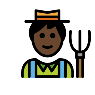 A person with a pitchfork