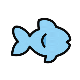 A blue fish