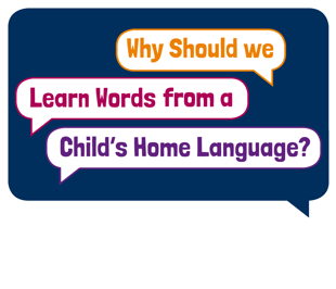 A blue rectangular speech bubble with text