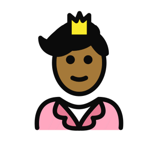 A person with a crown