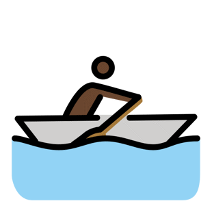A person rowing a boat