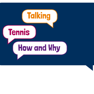 A blue rectangular speech bubble with text