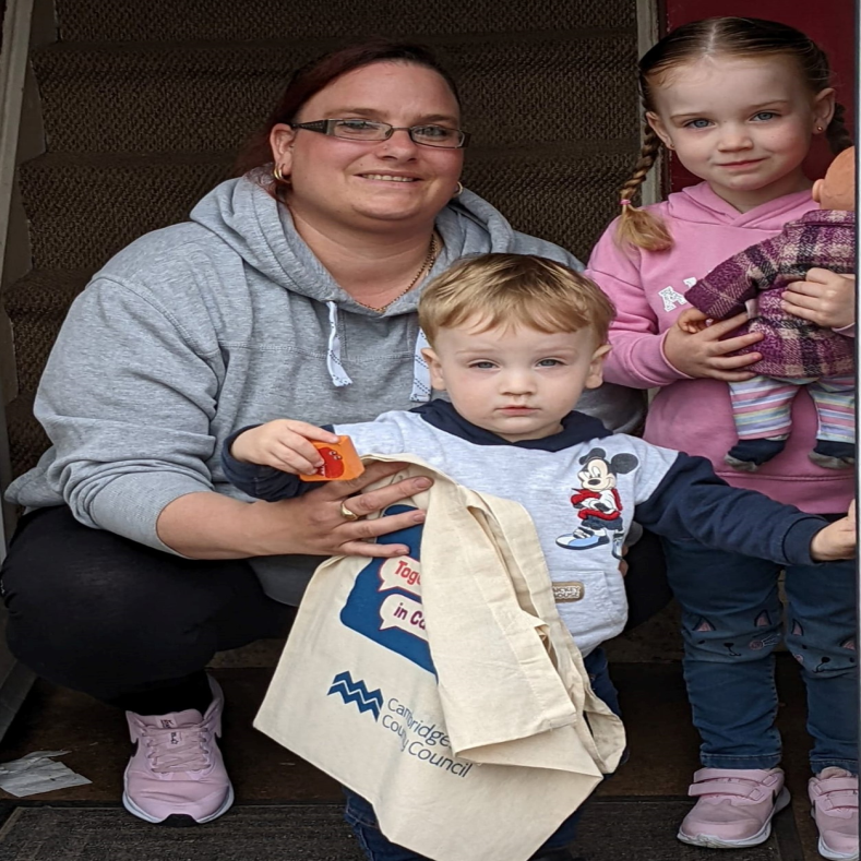 Parent/carer with two young children