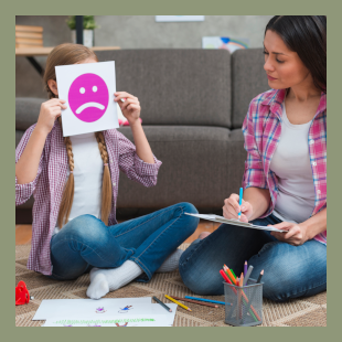 Green Box with Sad Girl