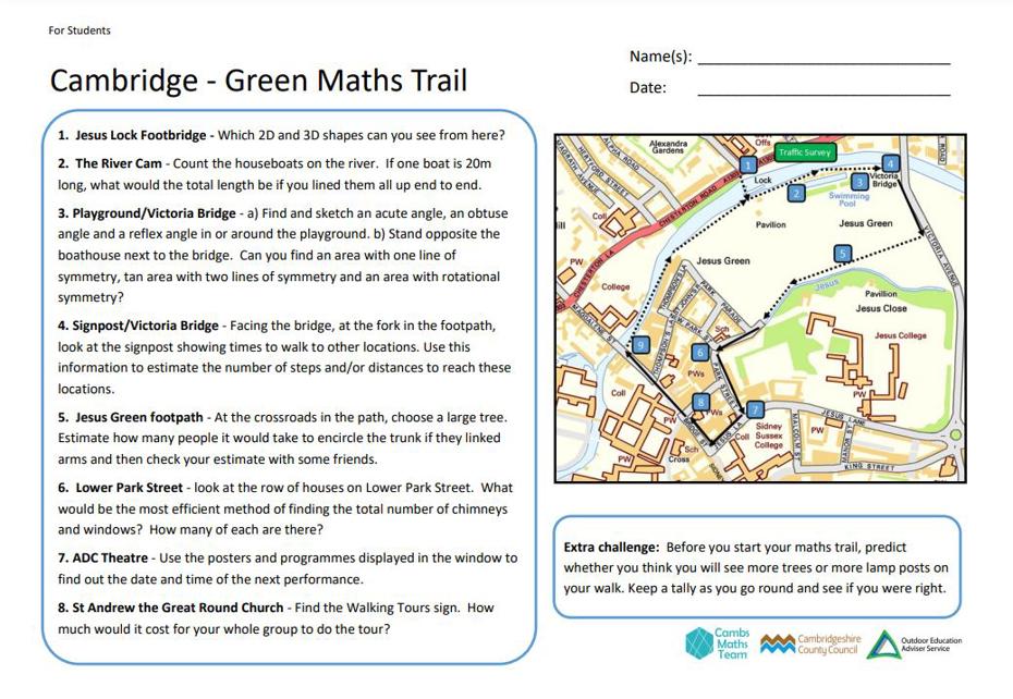 Image of Maths Trail Questions