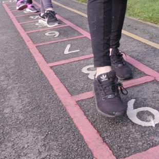 maths board in playground